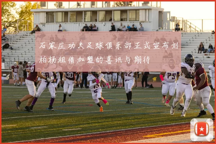 石家庄功夫足球俱乐部正式宣布刘柏杨租借加盟的喜讯与期待